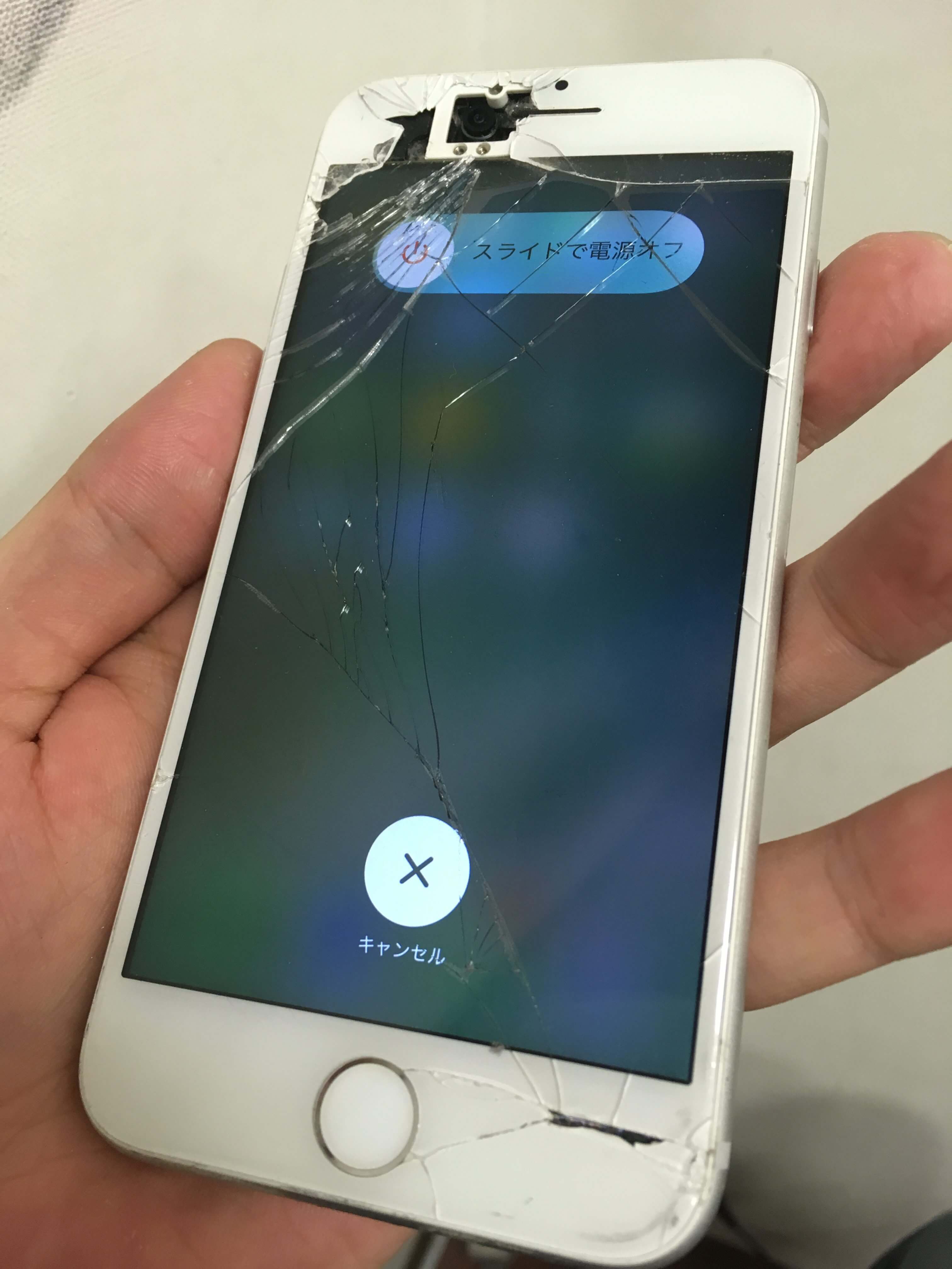 修理前：iPhone６のガラス＋液晶交換修理