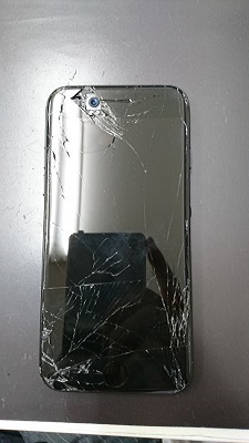 修理前：iphone７のガラス液晶交換