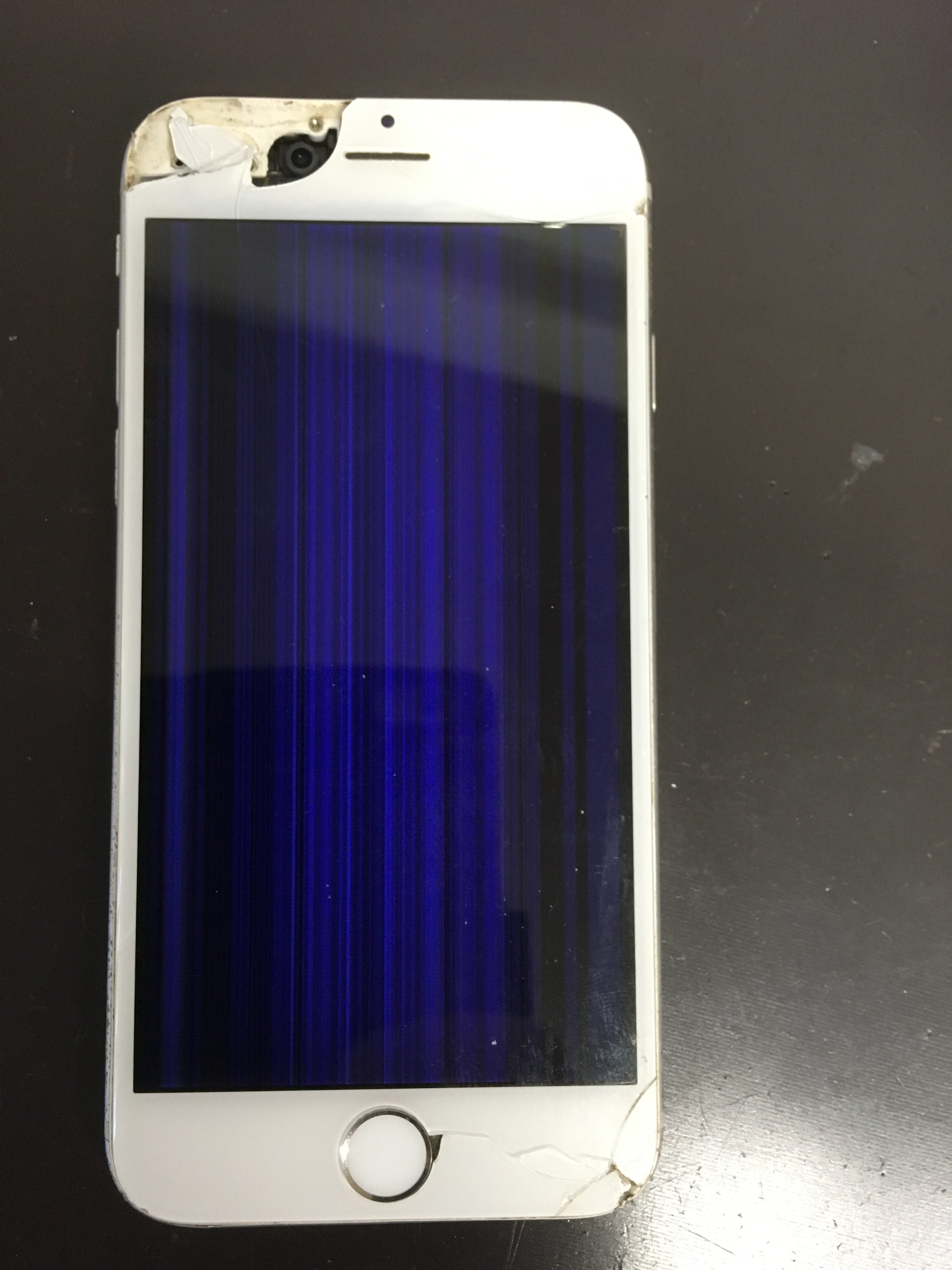 修理前：iPhone6ガラス+液晶交換修理