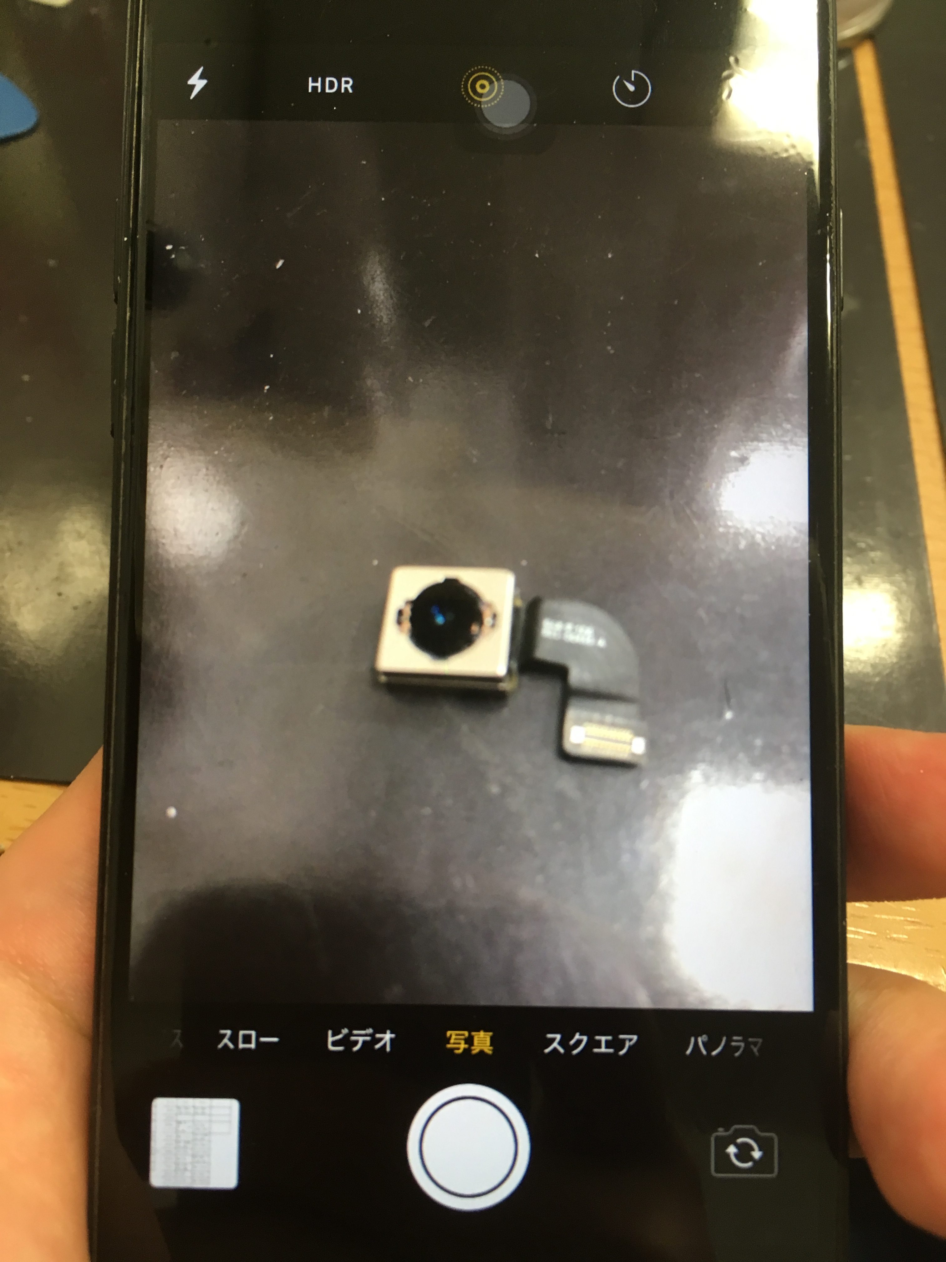 修理後：iPhone７のバックカメラが起動しない症状も即日修理します。