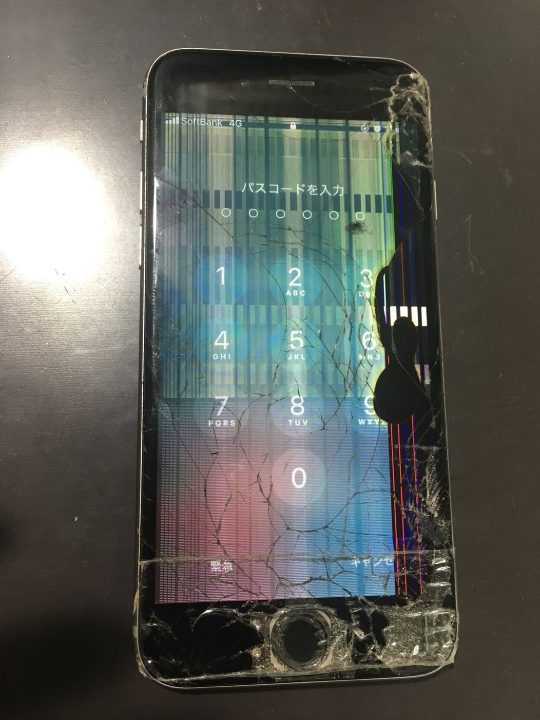 修理前：iPhone６Sの液晶破損の修理です！