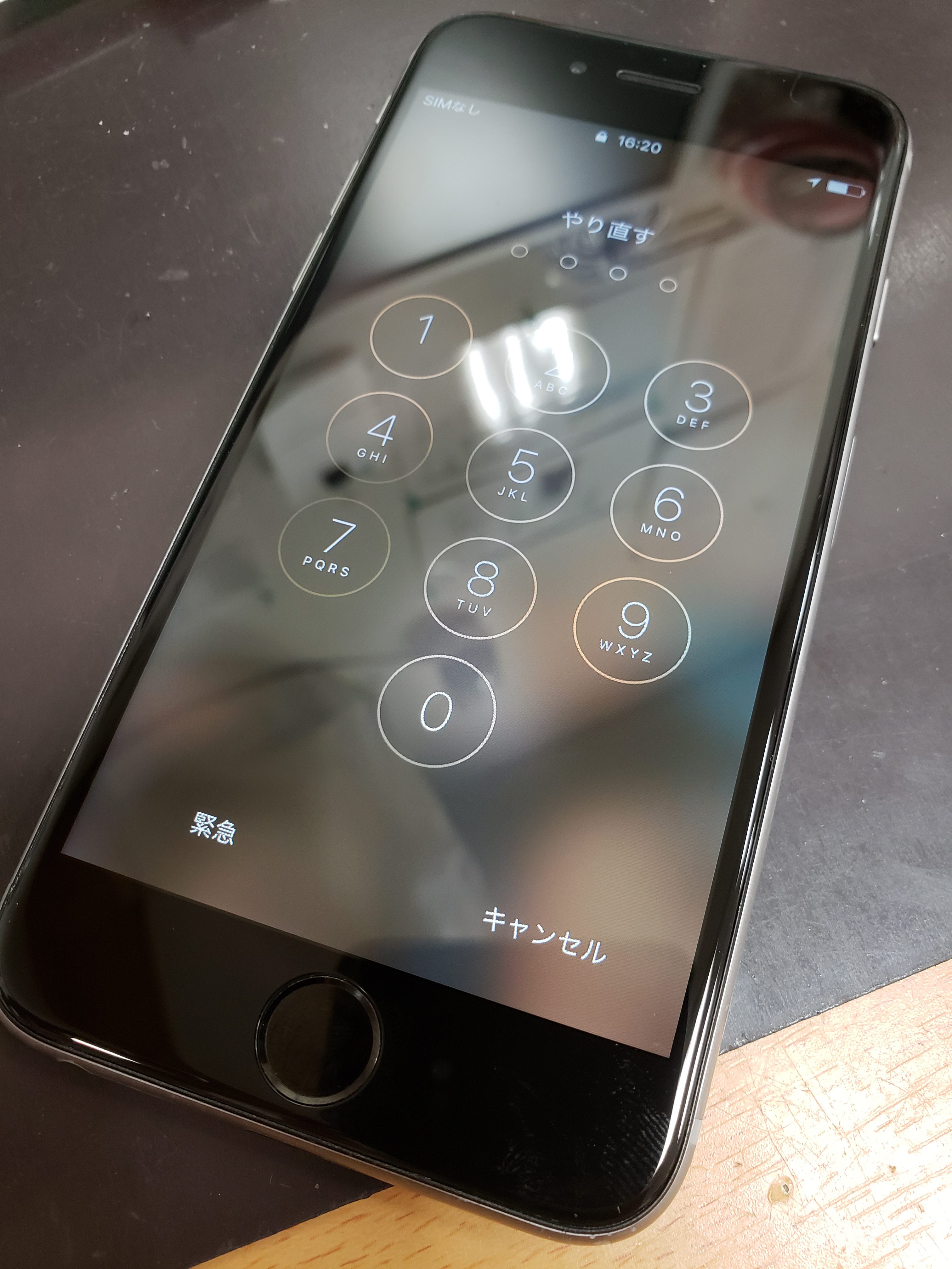 修理後：iPhone６sの画面割れ、液晶漏れの修理ー！
