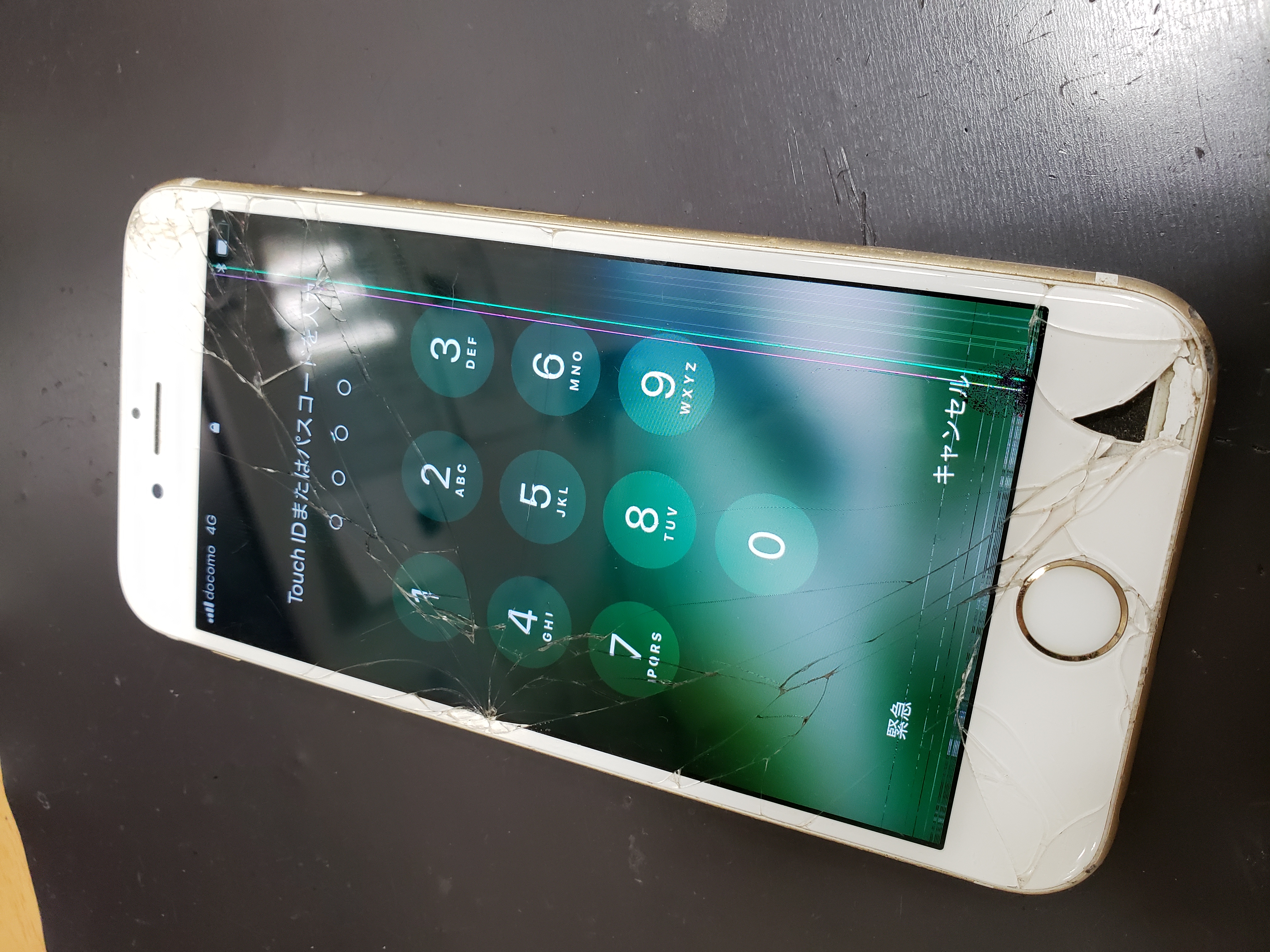 修理前：iPhone６sが一部タッチ不良になってしまっても修理致します。